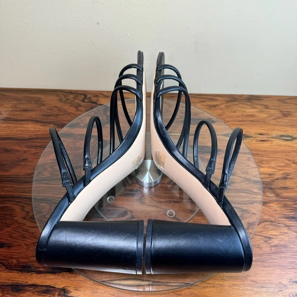 NINE WEST Strappy Open Toe Heel Sandals Platform Block Heels Size 13